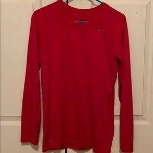 Red Long-Sleeve Nike Dri-Fit